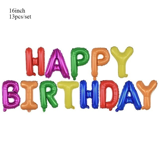 Rainbow Gradient Alphabet Balloons