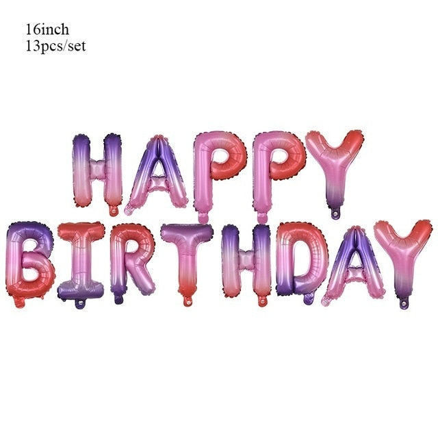 Rainbow Gradient Alphabet Balloons