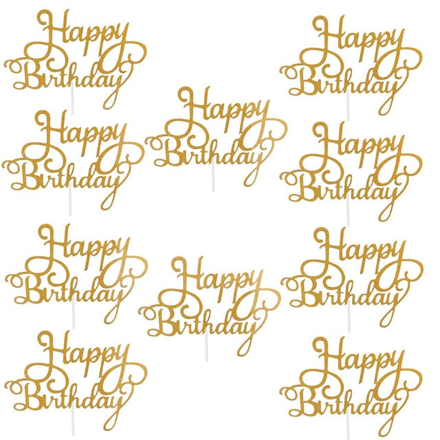 Gittler Happy Birthday Cake Topper