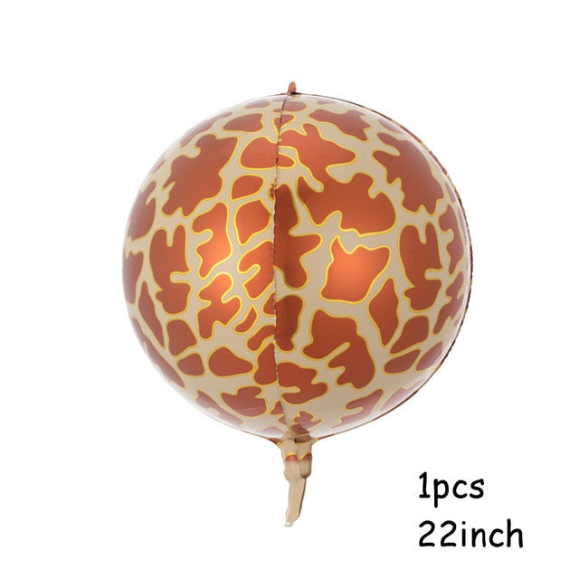 Animals Striped Foil Balloon