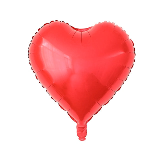 Rose Gold Red Foil Heart Balloons
