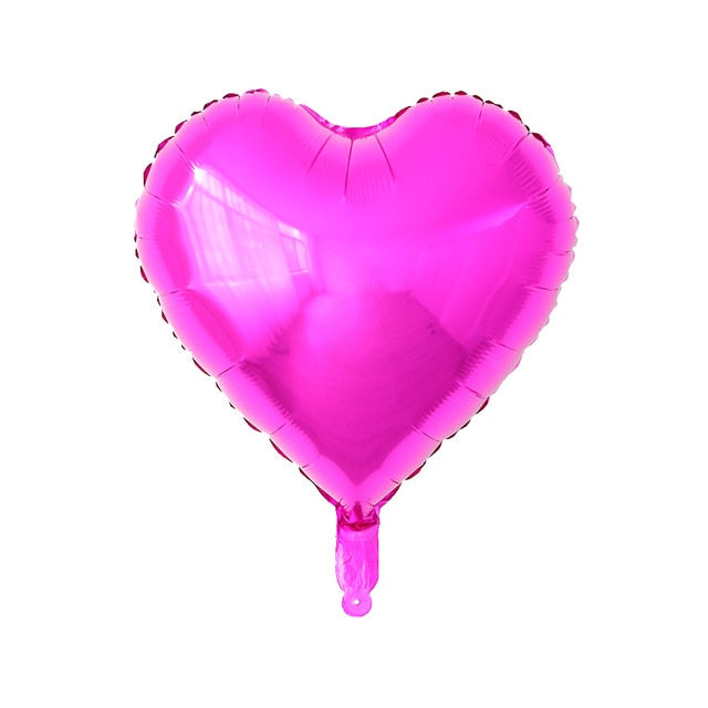 Rose Gold Red Foil Heart Balloons