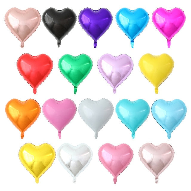 Rose Gold Red Foil Heart Balloons
