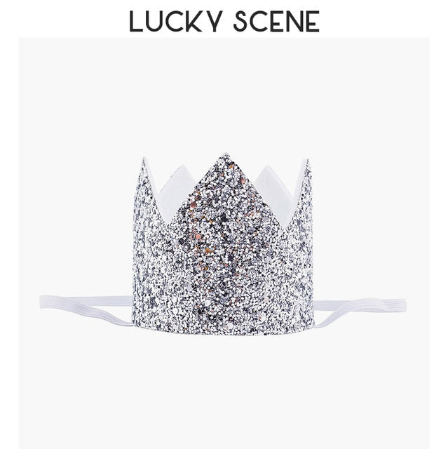 Shiny Glitter Felt Birthday Crown