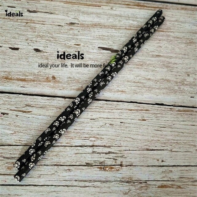 Black Strip Star Dot Paper Straws