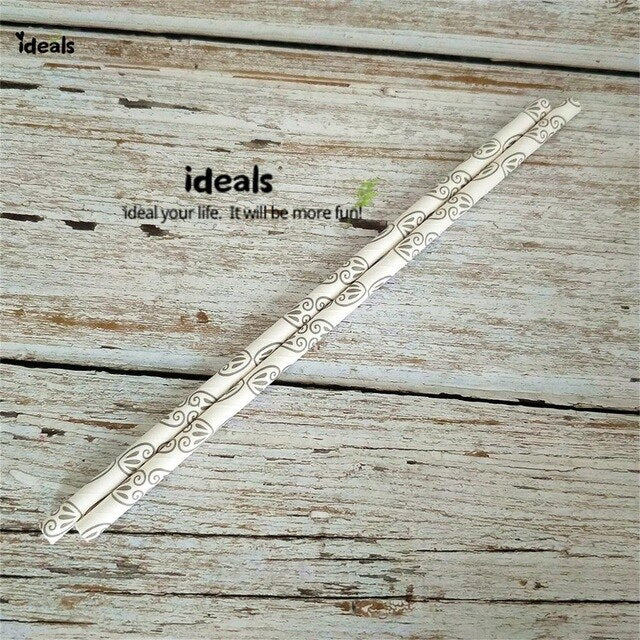 Black Strip Star Dot Paper Straws