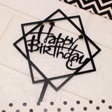 Happy Birthday Love Flag Cake Topper